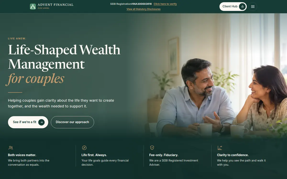 Advent Financial homepage